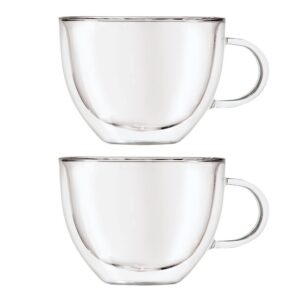 Oggi Cappuccinotassen aus Borosilikatglas - doppelwandig, isoliert, für Kaffeeстроитель любители кофе, doppelt redundant