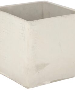 KOTARBAU® Blumentopf Übertopf für Blumen Pflanzen Grau Quadratisch 17 x 17 cm Trendiger Dekorativ-Beton-Innenbereich