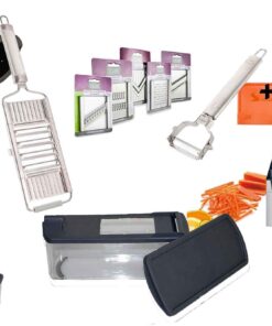 Giant Hobel Mega Set mit Box Auffangbehältner für Profis im Küchenbereich | Giant Mega Set 6 zusätzliche Einsätze und S