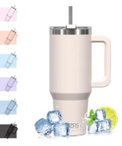 WATERSY Hellbeige Thermobecher 40oz Doppelwandig Edelstahl Kalte Heiß Trinkbar Auto Thermal Tumbler