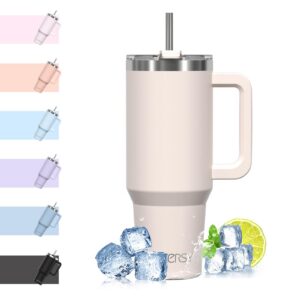 WATERSY Thermobecher Doppelwandiger Edelstahl für Kalte Heiße Getränke to Go Thermal Tumbler 40oz Tragbare Autobecher He
