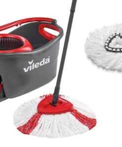 Vileda Turbo Wischmopp Komplett Set für Haushaltshansibleiter mit Teleskopstiel und OEKO-TEX STANDARD 100