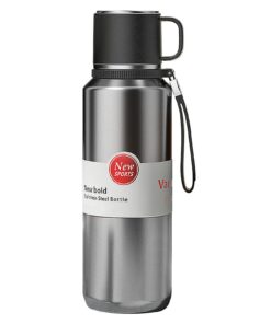 XUDREZ Edelstahl Thermosflasche für Arbeit mit Schichtfilter - Hält 24 Stunden - Auslaufsichere vakuumisolierte Flasche
