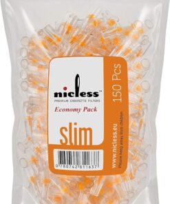 Nicless 150 Mikrofilter Zigarettenfilter Aufsatz, Wiederverwendbar, Slim 6 mm