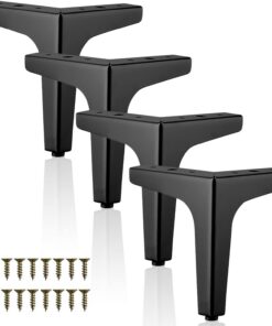 Schwarz 10CM Möbelfüße Für Sofa & Couchtische (Belastbar bis 800 KG) - Möbelfüße Schwarz 4 Stück 10CM Metall