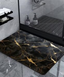Badezimmer Rutschfest Teppich Waschbar 40x60cm, Duschvorleger Badematte Rutschfest, Badezimmerteppich Waschbar 40x60cm