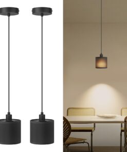Klighten 2 Stück Pendelleuchte E14, Höhenverstellbar, Modernes Design, ideal für Esstisch und Schlafzimmer, ohne Leuchtm