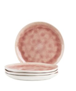 MÄSER 935279 Serie Frozen Keramik Dessertteller 4er-SetVintage Look Glasur Organe Formen 4 Stück Steinzeug Beere