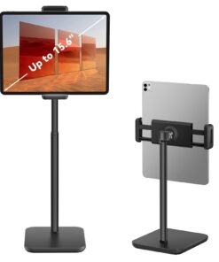 Tounee Tablet Ständer Verstellbare Lang Arm Ständer 11,6-19,2 Zoll iPad Pro 9.7, 10.5, 1|9, Air Mini 2 3 4 iPhone Schwar