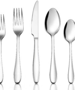Herogo Edelstahl Besteck Set 6 Personen, Spülmaschinenfest und Elegantes Essbesteck für Haus & Restaurant | Herogo 30-t