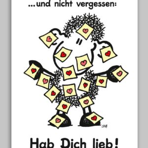 43 – Liebeskarte – Nicht vergessen! | Zuneigung | Partner | Romantische Verschenkung | Einmalige Design | Mini poster |