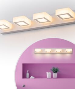 Spiegelleuchte Bad - helle LED Badezimmer Lampe, warmes Licht 2700 Kelvin, 60 cm weiss, Wandleuchte innen, Badlampe Mirr