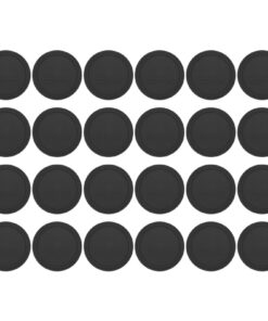 PATIKIL Anti-Rutsch-Gummiböden für Sublimationstumbler, 24 Stück 58mm Silikon-Selbstklebend Schwarz
