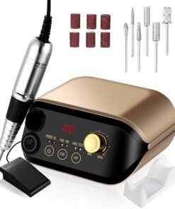 Nagelfräser 35000 U/Min für Professionelle Nagelpflege und DIY Maniküre mit LED Display und Fußpedal