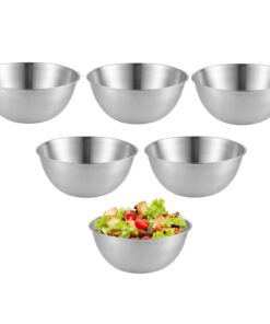 LEKEFETO Edelstahl Rührschüssel Set, Stapelbare Metall Schüsseln, Core-Set für Küchenliebhaber (Ø 16.8cm) LEKEFETO Ede