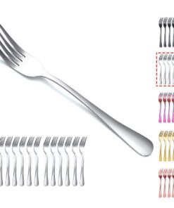 Kyraton Edelstahl Tafelgabeln 12er Set, 20,8cm, Spülmaschinenfest, Ideal für Haushalte und Restaurants