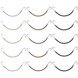 Sibba elastische Haargummis mit Haken - Styling und Pferdeschwanz-Halter für alle Haartypen - 15 Stück