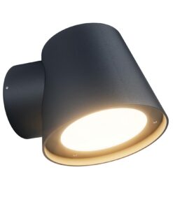 Klighten GU10 Außenwandleuchte IP65, für Terrasse und Garten, moderne Aluminium+PC Lampe, Anthrazit, ohne Leuchtmittel