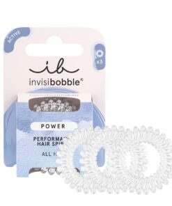 HAIRLOVETECH™ Power Crystal Clear Durchsichtiger Spiral Haargummi für Dickes Haar & Aktiven Lebensstil | Stark haltend &