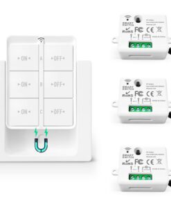 Drahtloses Lichtschalter Set für Lampe mit 100M Steuerbereich | Mobiler Drahtloser Fernbedienung Schalter AC220V/230V 1