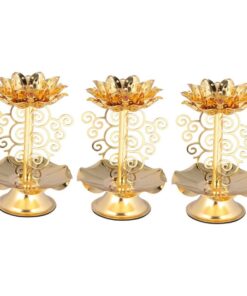 3 STK Kerzenhalter Aus Legierung Decorations für Das Zuhause Tibetische Butterlampe Eiserner Kerzenständer Teelichthalte