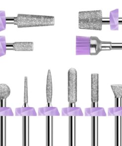 Depvko 10pcs Diamant Nagelfräser Bit Set für Nagelbohrer, Pediküre-Set für Nägel und Maniküre zu Hause, Acryl-Nagel Entf