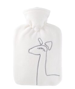 Hugo Frosch Wärmflasche Klassik 1,8 l_doublefleecenbezogene Giraffen-Wärmflasche für Kinder am Wochenende