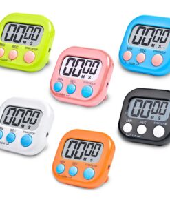 Digitaler Magnétique Timer für Küchen- und Sportverwendung, ideal für Kochen und Backen, 6 Stück, kleines Display und k
