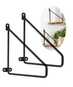 Regal Halterung Black 15cm Für Bücherregal In Die Wand Montage | Dreieck Regalträger 15cm Black Für Küche Und Büchersch
