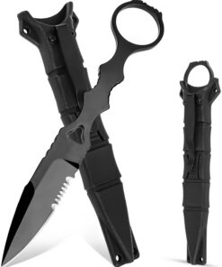 Klein Messer fürOutdoor Adventurer: EDC Messer mit Kydex Scheide, Feststehende Klinge 17CM 440C, Top-Scharfe Jagdmesser
