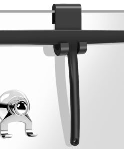 Duschabzieher Silikon Schwarz 28cm ohne Bohren Fensterabzieher Badezimmer Saugknopf S-Haken