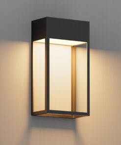 Klighten LED 24W Außenwandleuchte Schwarz 3000K Warmweiß IP65 Modern Outdoor Lampe für Garten Terrasse Eingang, 1545 LM