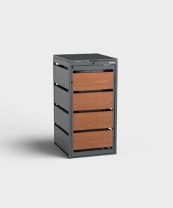 Dagobert Mülltonnenbox 1er für 120 Liter Mülltonne | robuste verzinkter Stahl|Mülltonnenverkleidung für alle Familien |