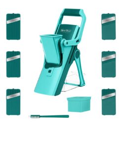 Genius Nicer Dicer Mando 12tlg. Gemüseschneider mit 6 austauschbaren Klingen für Julienne Streifen & Scheiben