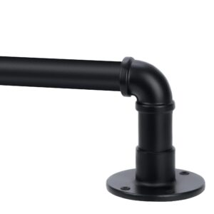 Industrielle Gardinenstange Outdoor Schwarz 30-168 Zoll Raumteiler