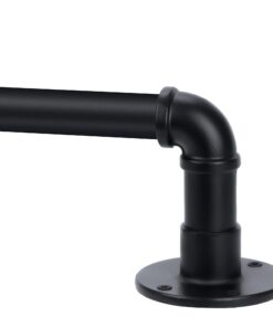 Industrielle Gardinenstange Outdoor Schwarz 30-168 Zoll Raumteiler