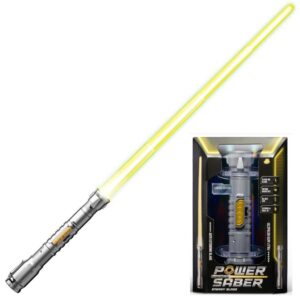 Goliath Power Saber Gelb Schwert für Kinder ab 6 Jahren Automatisch Ausziehbar Laserschwert Spielzeug Intergalaktische K