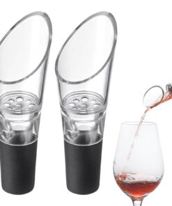 2 Stück Weinausgießer, Dekantierausgießer mit Belüfter, ideal für Weinliebhaber bei der Genussvorbereitung. | 2 Stück W