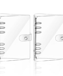 2 Stück Wasserabweisender A6 Ringordner mit Transparenter Hülle und Druckknopf für DIY & Reisefotoalbum | 2 Stück Wasse