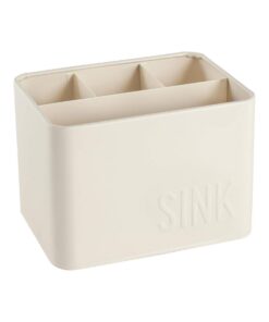 Harbour Housewares Vintage Metall Waschbecken Organizer Creme - Ideal für Badezimmer