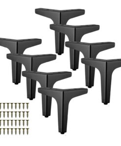 Schwarz 8 Stück Möbelfüße Für Couchtische Belastbar Bis 800 KG Schwarz 17cm Möbelfüße Metall Für Schränke Und TV-Schränk