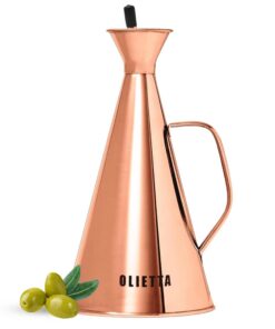Oliveölflasche Olietta 250ml Edelstahl Tropf- und auslaufreich - Leicht zu reinigend & Edelstahl-Material