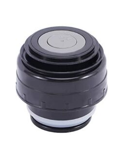 Universal Vakuumflaschen-Deckel für Outdoor-Becher (5.2cm Schwarz-Grau) | Isolierbecher-Abdeckung mit Universal-Gewinde