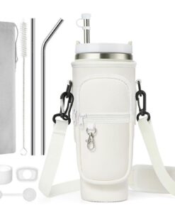 Stanley Cup Wasserflaschenhalter Tasche, 40oz, Beige - Handyfach & Verstellbarer Riemen & Reisefunktion "-"kreuzfahrt" "