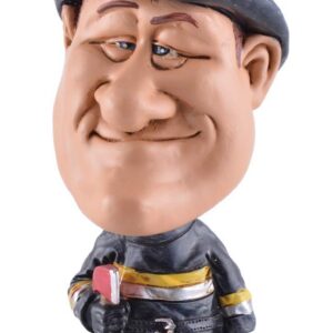 Vogler 841-182 Funny Life Wackellkopf Feuerwehrmann Bobblehead Figur für Erwachsene zur Dekoration im Wohnzimmer with Fi