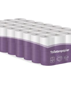 Inoverse Toilettenpapier 64 Rollen, Weich und Stark Klopapier, 100% Zellstoff, für Familie, sonntagsessen, Reinigungseff