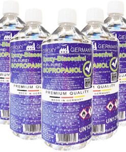 5x1L Isopropanol 99,9% Lösungsmittel für Reinigung von Epoxidharz - River Table Reinigungsalkohol Isopropanol 99,9% Isoa