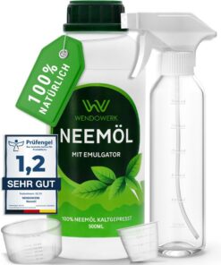 WENDOWERK® Neemöl – mit Emulgator zur direkten Anwendung, natürliche Pflanzenpflege für Indoor- & Outdoor-Pflanzen