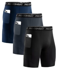 Niksa Kompressionsshorts Herren Sport Unterwäsche Schnelltrocknend Atmungsaktiv Handytauche Herren 1 oder 3 Pack Shorts