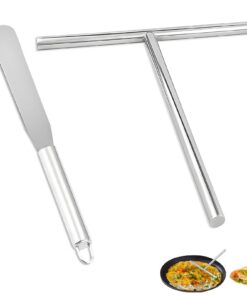 4 Stück Crepes Verteiler Set, Edelstahl Spateln für Zuhause Küche Backen - Ideal für Crepes und Pfannkuchen - 19.2cm T-F